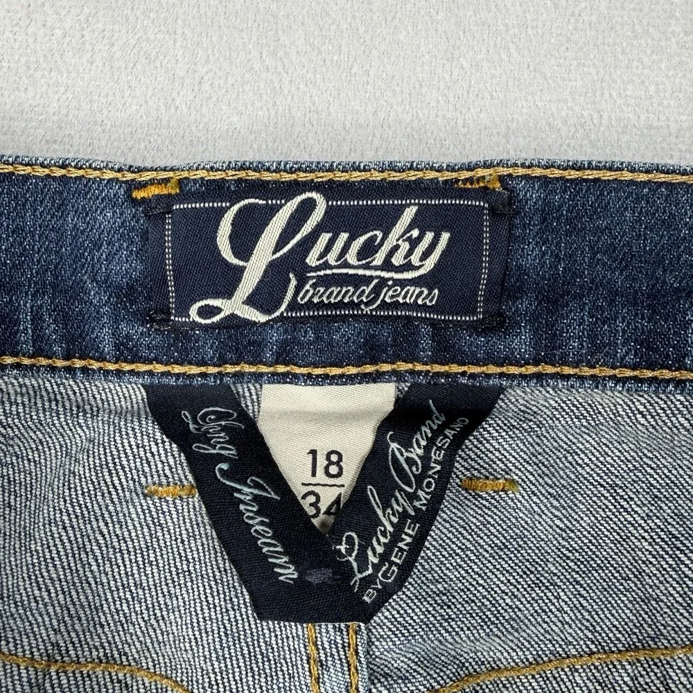 Lucky Brand By Gene Montesano Short Inseam  Jeans Women's Size 18 Blue boot cut